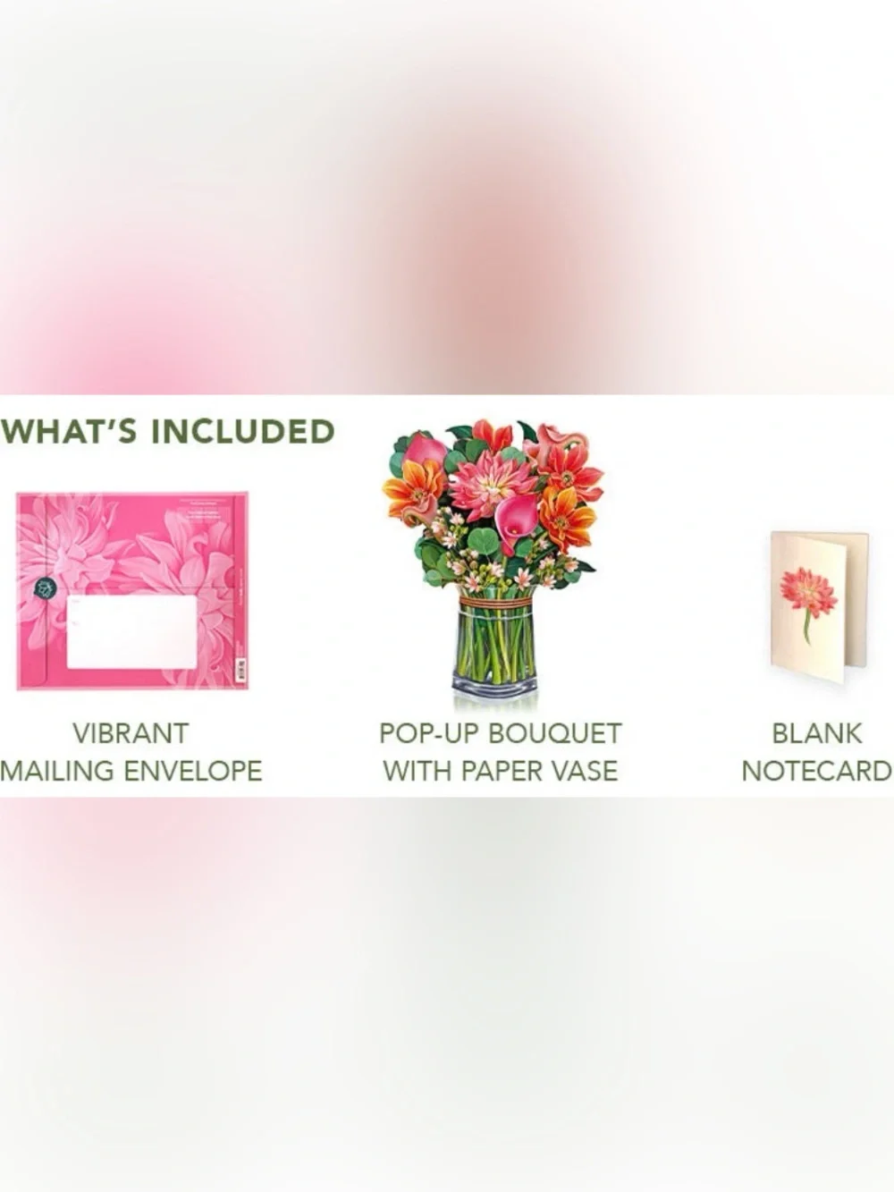 NWT 3D LIFE SIZE POP-UP PINK TULIP HUGE GREETING CARD! BUNDLE W/ NWT 🌻 & DAHLIA!